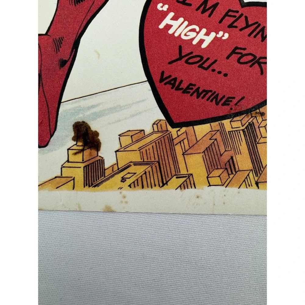 VTG 80's DC Comics Valentine's Day Cards (5) AQUAMAN Batman Superman‎ Unused